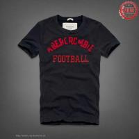 heren abercrombie korte tees football zwart rood Overhemd Dragen nypl2588